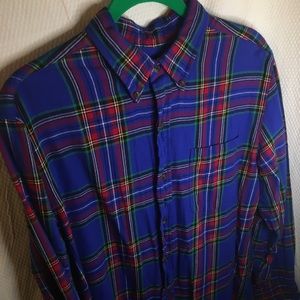 Saddlebred | Men’s 100% Cotton Colorful Plaid Button Down Shirt